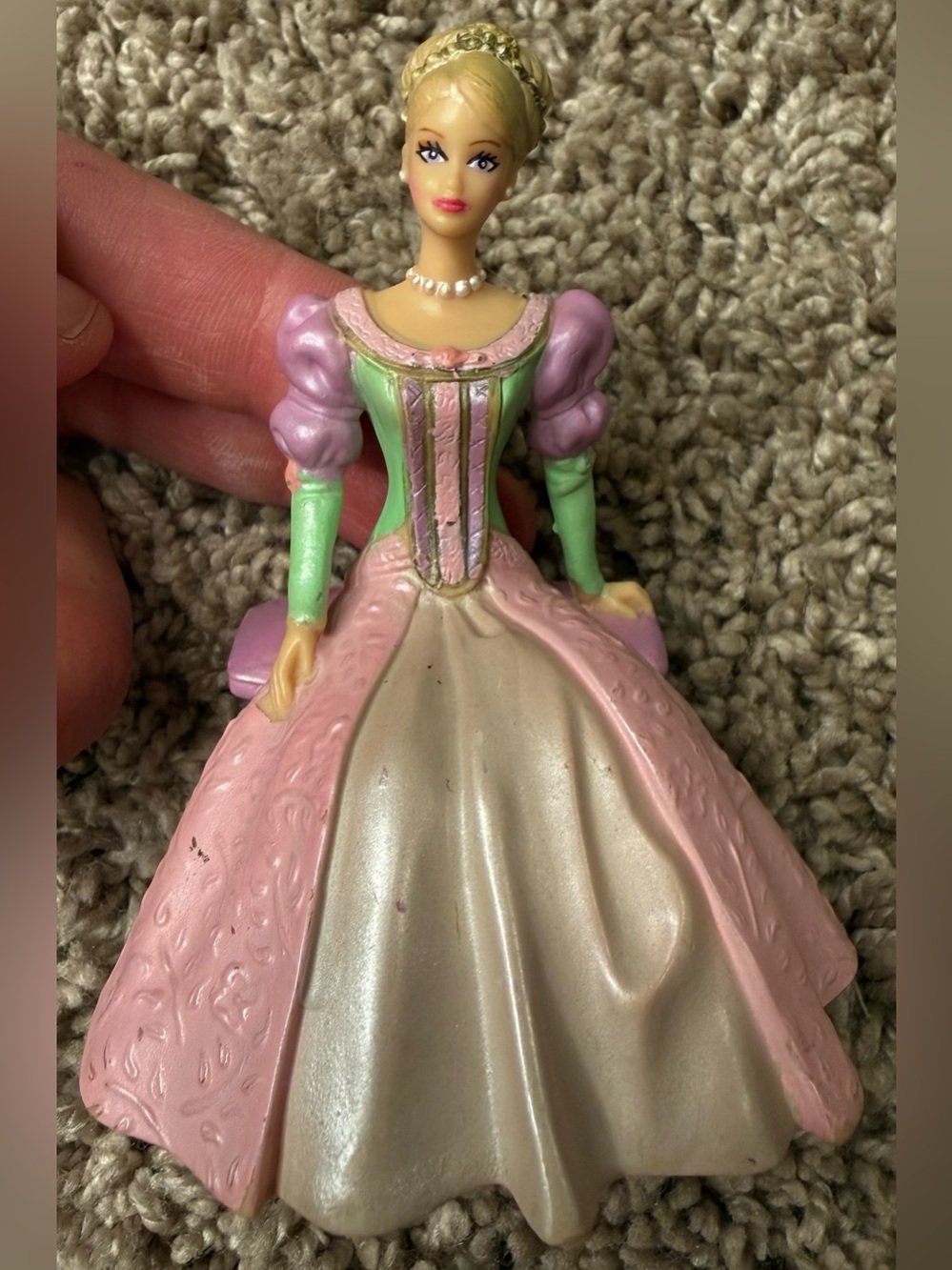 Mattel Barbie as Rapunzel Princess Figure on Bench